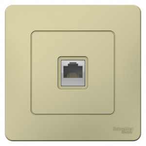 Розетка компьютерная 1-м СП Blanca RJ45 кат.5E беж. SE BLNIS045007