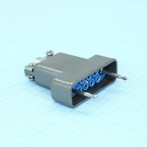 РП10-7 ЛП П-О розетка с/к, Соединитель  низкочастотный, прямоугольный, внутреннего монтажа