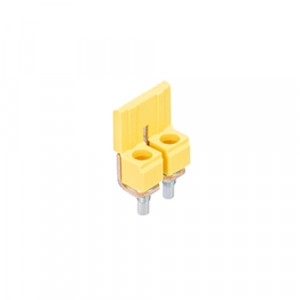 Соединительная перемычка IVB WK 6 TK- 2, Соединительная перемычка, 2 полюса, изолированная, винтовая, для клемм: WK6 TK цвет: желтый