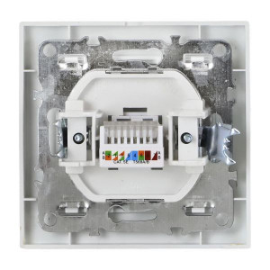 Розетка компьютерная 1-м СП Минск RJ45 бел. Basic ERK01-035-10