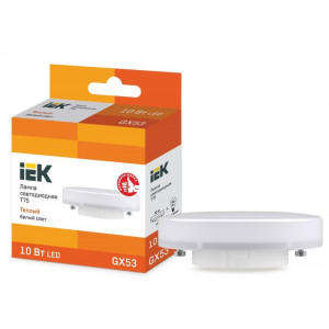 Лампа светодиодная ECO T75 таблетка 10Вт 230В 3000К GX53 LLE-T80-10-230-30-GX53
