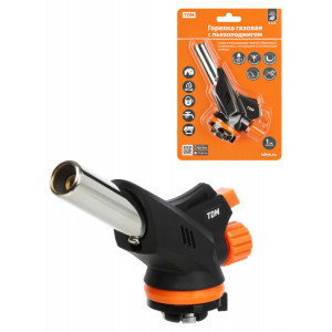 Горелка газовая, регулятор подачи, пьезоподжиг, бутан, профи, блистер, 1 шт.,"Алмаз" ТДМ SQ1041-0104