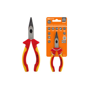 Длинногубцы изогнутые диэлектрические, 160 мм, 1000 В, CR-V, «ЭкспертЭлектрик» SQ1010-0107