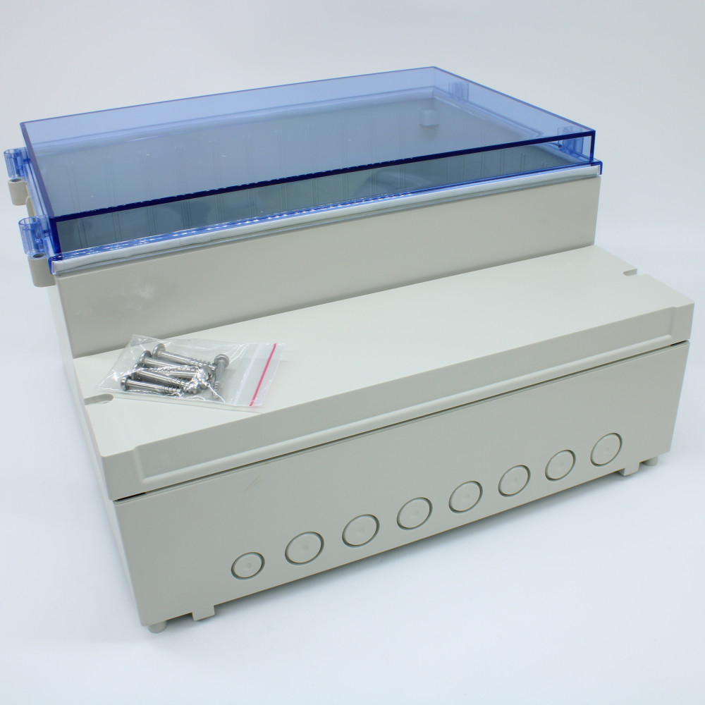 Изображение товара Двухсекционный корпус IP65 из АБС-пластика с прозрачной крышкой 296x281x158 мм