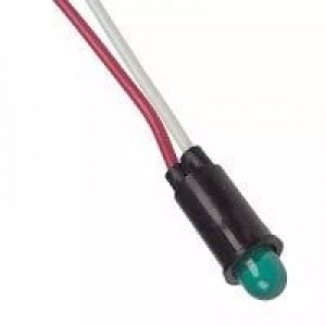 5100H5LC, Светодиодные панельные индикаторы GREEN DIFFUSED 1/4" MOUNTING HOLE
