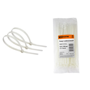 Хомут 4,8х160мм нейлон (белый) (100шт) SQ0515-0126