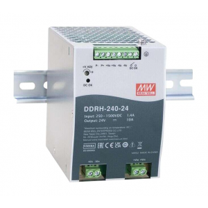 DDRH-240-32, DC-DC, 240Вт, вход 250…1500 В DC, выход 32В/7.5А, рег.выход 30…36В, изоляция 4000В DC, паралл.подключение, в кожухе на DIN-рейку, 85.5х125.2х129.2мм, -40...+85°С
