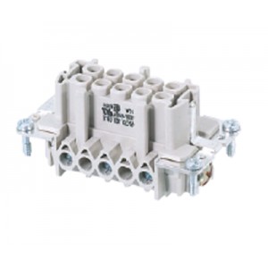 Розеточная контактная вставка 70.400.0340.0, Розеточная контактная вставка, винтовая фиксация, 3/2 полюса + PE типоразмер 10B, 400/690V, 16A, сечение обслуживаемых проводников 0,5-2,5 мм кв, тип покрытия контактов: олово,