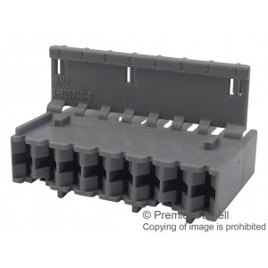 3-928343-8, Корпус разъема розетка 8 контакт(-ов) 5мм прямой монтаж на кабель серый