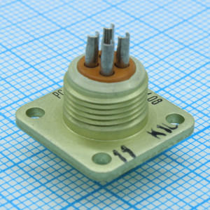 РС4БТВ розетка, Соединитель цилиндрический низкочастотный розетка