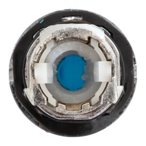 Исполнительный механизм переключателя ХB4 синий на 3 положения возвратный без фиксации, с подсветкой с короткой ручкой IP65 EKF XB4BD3L-B-65