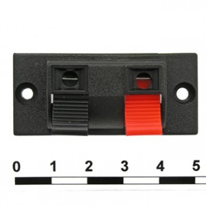 10-0033 / 24*53 MM, Клеммник пружинный акустический 24*53 мм, 2 контакта