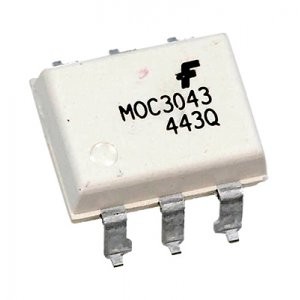 MOC3043SR2M, Оптопара симисторная изоляция 7.5кВ 6SMD
