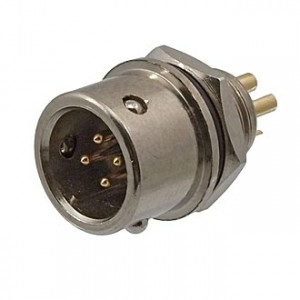 XS9-4(ZN) PANEL PLUG, Разъем быстрого соединения, 4-х контактый