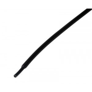 Трубка термоусадочная ТУТ нг 1,5/0,75 черная, термоусаживаемая трубка в метровой нарезке, не поддерживает горение