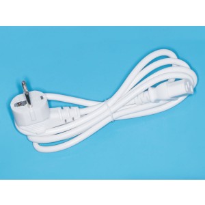 SCZ-1 W, Кабель сетевой 220В прямой, 0207-1.8M-92, белый, 1,8м