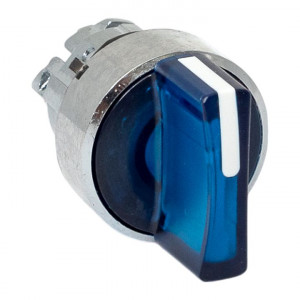 Исполнительный механизм переключателя ХB4 синий на 2 положения с фиксацией, с подсветкой с короткой ручкой IP65 EKF XB4BD2FL-B-65