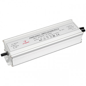 Блок питания ARPV-LG12350-PFC-A (12V, 29.0A, 350W) 026463(1), Источник напряжения с гальванической развязкой для светодиодных изделий. Входное напряжение 180-264 VAC. Выходные параметры: 12 В, 29 А, 350 Вт. Встроенный PFC >0,95. Герметичный алюминиевый корпус IP 67. Рабочая температура -40…+70C?. Габаритные размеры
