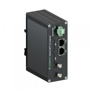Роутер WIENET LTE LR77v2c SL ETH, Маршрутизатор серии WieNet, интерфейсы: 2x SIM LTE, 2 порта RJ45 скорость передачи 10/100 MBit/s, антенные разъемы: ANT, DIV (2x SMA), WLAN 802.11 b/g/n, номинальное напряжение: 10-30 VDC, монтаж: на DIN рейку, материал корпуса: алюминий