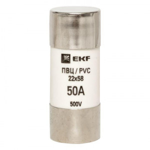 Плавкая вставка цилиндрическая ПВЦ (22х58) 50А EKF