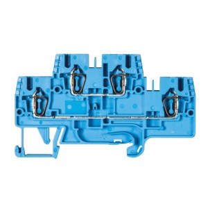 Этажная клемма WKFN 2,5 E/35 BL, Этажная клемма, 2 этажа, тип фиксации провода: пружинный, номинальное сечение: 2,5 мм кв., 24A, 500V, ширина: 5 мм, цвет: синий, тип монтажа: DIN35