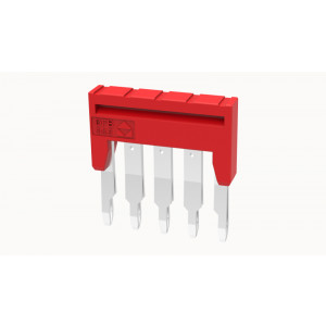 Соединительная перемычка DFB1.5-05P-16-00Z(H), Соединительная перемычка, 5 полюсов, изолированная, вилочная, для клемм: DS1.5, цвет: красный
