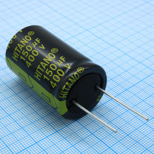 ESG151M2GB, Конденсатор алюминиевый электролитический 150мкФ 400В ±20% (25 X 41мм) радиальный 10мм 5000час 105°С россыпь