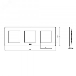 Рамка на 2+2+2 модуля (трехместная), белая, RAL9010 75013W