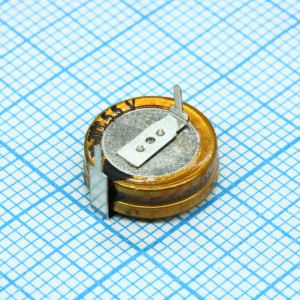 DCS5R5224HF, Ионистор стандартный мини 5,5V, 0,22F, -25...+70°C, 1000h, 11,5x5,5mm, горизонтального исполнения