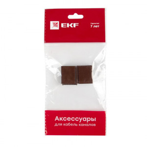 Соединитель (20х10) (4 шт) темное дерево EKF-Plast