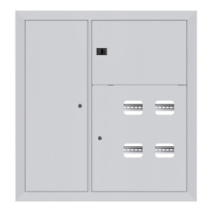 Щит этажный 4 кв. слаботочка слева (1000х950х150) Basic mb28-v-4z