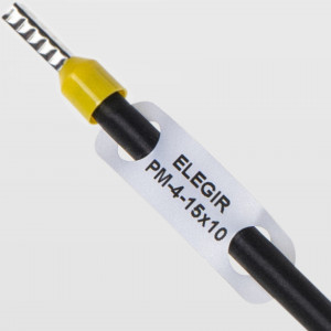 Маркер продеваемый PM-4-15x10 W белый (уп. 1800 шт.), Продеваемый маркер, для провода сечением 10 мм кв., диаметром до 6,5 мм, размер 15х10 мм, цвет белый, в упаковке 1800 маркеров