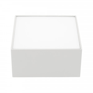 Светильник SP-QUADRO-S120x120-13W Warm3000 (WH, 120 deg, 230V) 034775, Накладной светильник. Мощность 13 Вт, св. поток 540-680 лм, 52 лм/Вт, теплый 3000 K, CRI>90, угол 120°, напряжение питания 230 В. Белый квадратный корпус из алюминия, экран PC, степень защиты IP40. Размер: длина 120 мм, ширина 120 мм, высота 59 мм. Монтаж