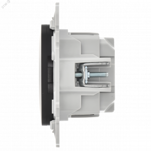 FLITE Розетка с заземлением без защитных шторок безвинтовое крепление 16А РС11-1-ФлЧ черный IEK FI-R11-16-1-K02