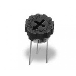 91AR1KLF, Подстроечные резисторы - сквозное отверстие 3/8inch 1K Lead Free Thumbwheel