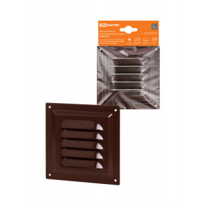 Решетка металл. 125х125, коричневая, с покрытием полимерной эмалью, SQ1807-0706