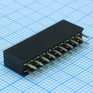 KLS1-208-2-20-S, Гнездо на плату 20 контактов шаг 2.54мм