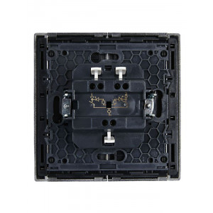 FORTE&PIANO Выключатель 2-клавишный с индикацией 10А FP506 сталь IEK FP-V20-1-10-1-K46