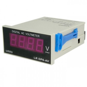 DP-6  2. 20. 200. 600V AC, Цифровой LED вольтметр AC 2/20/200/600В ±0,5%, 40-200Гц 220В красный