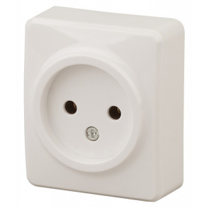 11-2201-02 Розетка 2P, 16A-250В, IP20, ОУ, Эксперт, сл.кость (20/200/4000) Б0031552