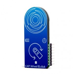 MIKROE-3677, Средства разработки тактильных датчиков Cap Wheel 2 Click
