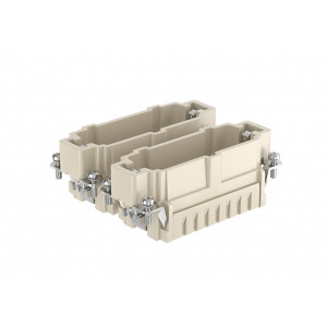 Вилочная контактная вставка HE-032-MC, Вилочная контактная вставка, обжимная фиксация, 32 полюса + PE, типоразмер 32B, 500V, 16A, (обжимные контакты поставляются отдельно)