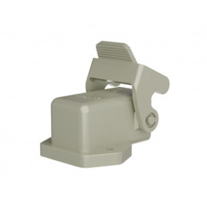 Открытое основание разъема H3AP-OMS-1LP, Основание разъема на панель, открытое, типоразмер 3A, угол 90 град., без уплотнителя, с одной защелкой, без защитной крышки, материал корпуса: пластик