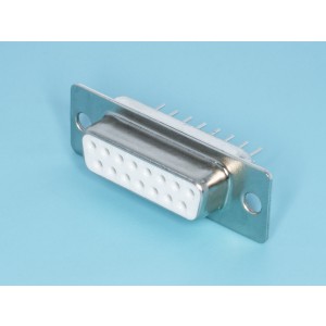 DBB-15F, Разъем 15 контактов, гнездо на плату, вертикальный