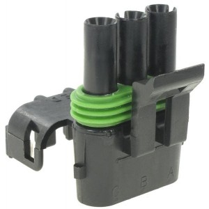12015796, Автомобильные разъемы 3P F BLK CONN ASSY WP TWR 20 AMPS