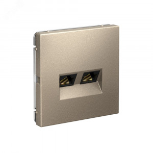 ARTGALLERY РОЗЕТКА двойная компьютерная RJ45+RJ45, кат.6А, механизм, ШАМПАНЬ GAL000588
