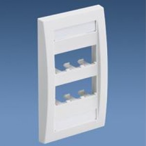 CFPE6IWY, Кабель-каналы и коробы для спуска кабелей Faceplate 6Port Sgl 4.5x2.75 Off white