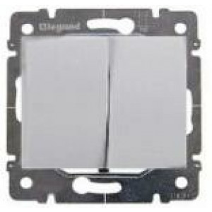Выкл. двойной Galea, aluminium 696844