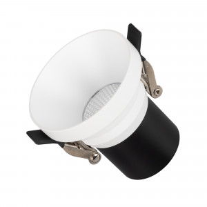 Светильник MS-VOLCANO-BUILT-R65-6W Warm3000 (WH, 38 deg, 230V) 033662, Встраиваемый светильник даунлайт. Мощность 6 Вт, св. поток 560 лм, 93 лм/Вт, теплый 3000 K, CRI>90, UGR<16, угол 38°, напряжение питания 230 В. Белый круглый корпус из алюминия, степень защиты IP20. Размер: диаметр 65 мм, высота 69 мм. Монтаж встраиваемый