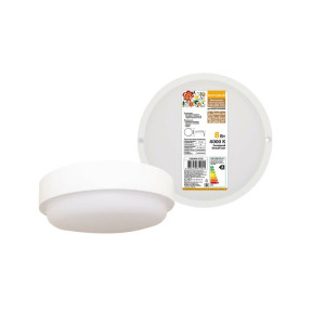 Светодиодный светильник LED ДПП 3901 8Вт 4000К IP65 белый круг 140*57 мм Народный SQ0366-0158